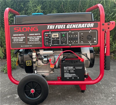 ট্রিপল ফুয়েল 220V 50HZ 9.5kw পোর্টেবল LPG NG পেট্রোল জেনারেটর